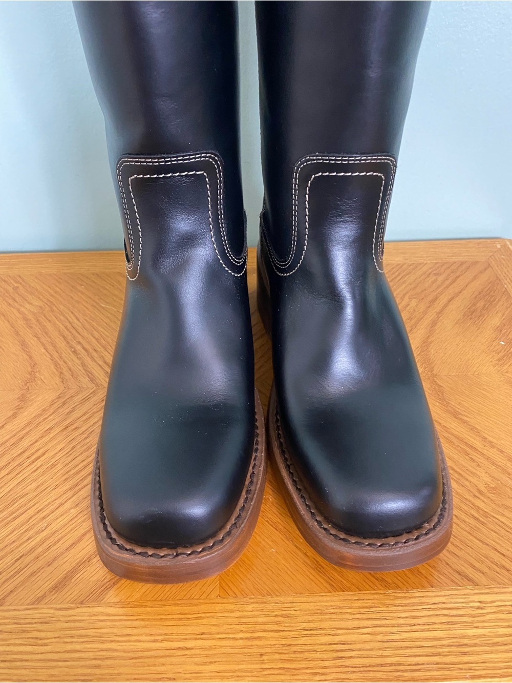 Frye Campus 14L Boots Leather Black Size 7.5 NOSKU - Picture 6 of 10